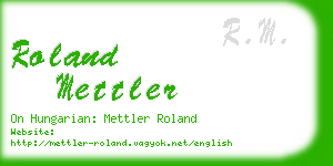 roland mettler business card